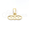 Dije Religioso 05.02.0066.1 Oro Laminado, Pulido Rojo, Tono Dorado