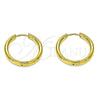 Argolla Huggie 02.384.0037.1.20 Acero Inoxidable, Pulido, Tono Dorado