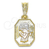 Dije Elegante 05.351.0175 Oro Laminado, Diseño de Niñita Pequeña, Pulido, Tres Tonos