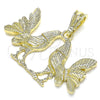 Dije Elegante 05.351.0166.1 Oro Laminado, Pulido, Tono Dorado