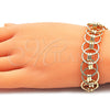 Pulsera Básica 03.331.0184.08 Oro Laminado, Pulido, Tono Dorado (16 MM Thickness, 8 Inches Length)