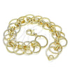 Pulsera Básica 03.331.0184.08 Oro Laminado, Pulido, Tono Dorado (16 MM Thickness, 8 Inches Length)