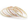 Aro Semanario 07.07.0004.05 Chapa de Oro, Diamantado, Tres Tonos (04 MM Thickness, Size 5 (2.50 Diameter))