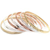 Aro Semanario 07.07.0011.06 Chapa de Oro, Diamantado, Tres Tonos (04 MM Thickness, Size 6 (2.75 Diameter))
