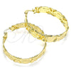 Argolla Grande 02.160.0016.50 Oro Laminado, Diseño de Besos y Abrazos, Pulido, Tono Dorado