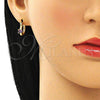 Argolla Pequeña 02.210.0499.3.12 Oro Laminado, con Amatista Zirconia Cubica, Pulido, Tono Dorado