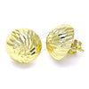 Arete Dormilona 02.100.0055.3 Oro Laminado, Diamantado, Tono Dorado