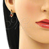 Argolla Pequeña 02.210.0501.1.12 Oro Laminado, con Granate Zirconia Cubica, Pulido, Tono Dorado