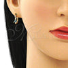 Argolla Pequeña 02.210.0501.4.12 Oro Laminado, con Topacio Azul Zirconia Cubica, Pulido, Tono Dorado