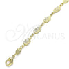 Pulsera Elegante 03.326.0017.08 Oro Laminado, Diseño de Mano de Dios, Pulido, Tono Dorado (07 MM Thickness, 8 Inches Length)