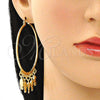 Argolla Grande 02.380.0041.1.50 Oro Laminado, Diseño de Elefante, Diamantado, Tono Dorado