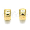 Argolla Huggie 02.156.0563.15 Oro Laminado, Pulido, Tono Dorado