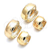 Argolla Huggie 02.156.0563.20 Oro Laminado, Pulido, Tono Dorado