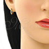 Argolla Huggie 02.156.0564.12 Oro Laminado, Pulido, Tono Dorado