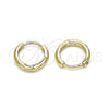 Argolla Huggie 02.156.0564.12 Oro Laminado, Pulido, Tono Dorado