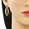 Argolla Mediana 02.170.0391.30 Oro Laminado, Diamantado, Tres Tonos