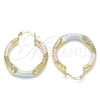 Argolla Mediana 02.170.0391.30 Oro Laminado, Diamantado, Tres Tonos