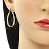 Argolla Mediana 02.185.0005.30 Oro Laminado, con Blanca Micro Pave, Pulido, Tono Dorado
