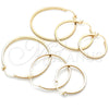 Argolla Mediana 02.185.0005.30 Oro Laminado, con Blanca Micro Pave, Pulido, Tono Dorado