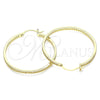 Argolla Mediana 02.185.0005.40 Oro Laminado, con Blanca Micro Pave, Pulido, Tono Dorado
