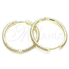 Argolla Huggie 02.185.0007.35 Oro Laminado, con Blanca Zirconia Cubica, Pulido, Tono Dorado