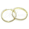 Argolla Huggie 02.185.0007.35 Oro Laminado, con Blanca Zirconia Cubica, Pulido, Tono Dorado