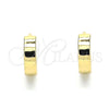 Argolla Huggie 02.210.0519.12 Oro Laminado, Pulido, Tono Dorado