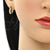 Argolla Huggie 02.210.0520.12 Oro Laminado, Pulido, Tono Dorado