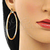 Argolla Grande 02.170.0059.1.60 Oro Laminado, Diamantado, Tres Tonos