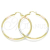 Argolla Grande 02.170.0059.1.60 Oro Laminado, Diamantado, Tres Tonos
