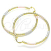 Argolla Grande 02.170.0394.60 Oro Laminado, Diamantado, Tres Tonos