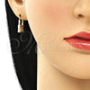 Argolla Huggie 02.210.0525.10 Oro Laminado, Diseño de Candado y Corazón, con Blanca Zirconia Cubica, Pulido, Tono Dorado