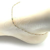 Tobillera Básica 04.213.0226.11 Oro Laminado, Pulido, Tono Dorado (02 MM Thickness, 11 Inches Length)
