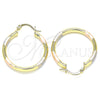 Argolla Mediana 5.134.024.2.30 Oro Laminado, Pulido, Tres Tonos