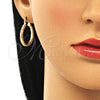 Argolla Pequeña 02.213.0155.25 Oro Laminado, Diamantado, Tono Dorado
