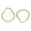 Argolla Pequeña 02.213.0155.25 Oro Laminado, Diamantado, Tono Dorado