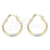 Argolla Pequeña 02.213.0243.25 Oro Laminado, Diamantado, Tres Tonos