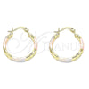 Argolla Pequeña 02.213.0249.25 Oro Laminado, Diamantado, Tres Tonos