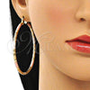 Argolla Grande 02.213.0250.60 Oro Laminado, Diamantado, Tres Tonos