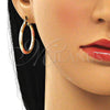 Argolla Mediana 02.213.0162.1.30 Oro Laminado, Diamantado, Tres Tonos