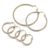 Argolla Mediana 02.213.0151.1.30 Oro Laminado, Diamantado, Tres Tonos