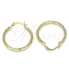 Argolla Mediana 02.213.0151.30 Oro Laminado, Diamantado, Tono Dorado