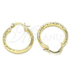 Argolla Pequeña 02.213.0252.25 Oro Laminado, Diamantado, Tono Dorado