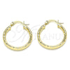 Argolla Pequeña 02.213.0252.25 Oro Laminado, Diamantado, Tono Dorado