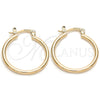 Argolla Pequeña 02.58.0020.20 Oro Laminado, Pulido, Tono Dorado
