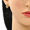 Argolla Huggie 02.213.0273.12 Oro Laminado, Pulido, Tono Dorado