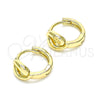 Argolla Huggie 02.213.0273.12 Oro Laminado, Pulido, Tono Dorado