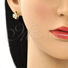Argolla Huggie 02.213.0283.10 Oro Laminado, con Blanca Zirconia Cubica, Pulido, Tono Dorado