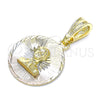 Dije Religioso 05.351.0197 Oro Laminado, Diamantado, Tres Tonos