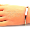 Pulsera con Placa 03.63.2221.06 Oro Laminado, Pulido, Tono Dorado (120 Gauge, 05 MM Thickness, 6 Inches Length)